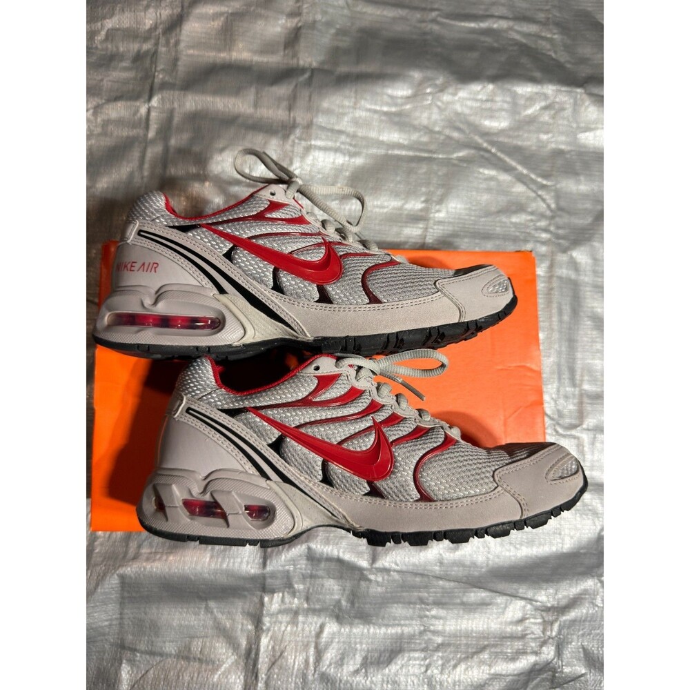 Nike Air Max Torch 4 Mens 7 Metallic Silver Red Mesh Y2K Runner Sneaker CI2202-0